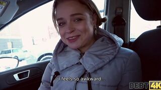 DEBT4k Young debtor with adorable face thinks sex is better than penalty