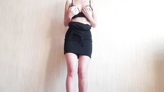 FeralBerryy with Bae tan lines gets nude on camera for her stepbrother