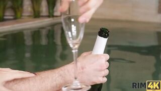 RIM4K. Rich man has fun at VIP spa center with cute teens Girl