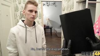 DEBT4k Ukrainian shopaholic banged by debt collector into hubbys presence
