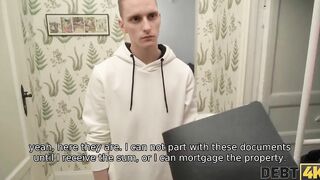 DEBT4k Ukrainian shopaholic banged by debt collector into hubbys presence