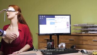 LOAN4K Incroyable rousse suce et chevauche la bite pour gagner de l'argent