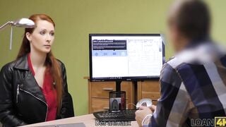 LOAN4K Incroyable rousse suce et chevauche la bite pour gagner de l'argent