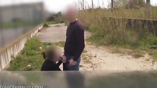 Professor asks her school girl to banged! outside on vehicle hood - Risky Outdoors Sex - MissCreamy
