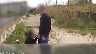 Professor asks her school girl to banged! outside on vehicle hood - Risky Outdoors Sex - MissCreamy