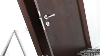 voluptuous pale teens voyeur clip trying on clothes and masturbating at home
