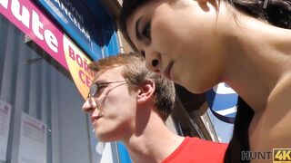 HUNT4K Dude is watching how his gf give fellatio and gets fuck