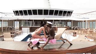 Homemade Ebony - All Aboard! big black dick Liking Candy Alexa Loves Interracial double penetration!