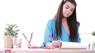 Butterface 19 year old with Cutie foot gets boned into missionary and creampied