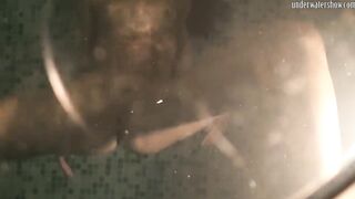 Tight cunt dark haired Liza Medovaja underwater