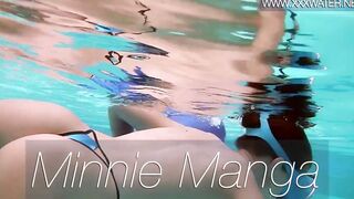 Swimming pool orgasms and masturbations by Minnie Manga