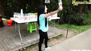 CarneDelMercado - Juliana Davila Hottie Hispanic Colombiana Dark Haired Gets Picked Up For A Quick Nailed - MAMACITAZ