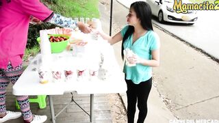 CarneDelMercado - Juliana Davila Hottie Hispanic Colombiana Dark Haired Gets Picked Up For A Quick Nailed - MAMACITAZ