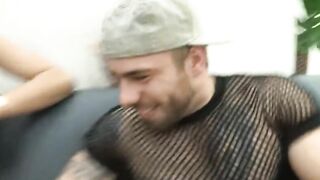 Anal sex for a super cunt with mouth while hubby watched