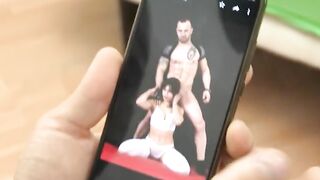 Anal sex for a super cunt with mouth while hubby watched
