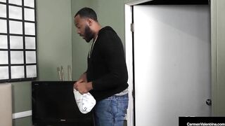 Fiend Perverted Blonde Carmen Valentina Gets Cum Into Her Meaty Bushy Cunt!