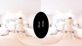 VRALLURE Big Tit ginger Lauren Phillips stuffs her butt with dildos into virtual reality