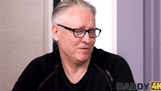 DADDY4K Unfaithful blonde convinces boyfriends older daddy to please her
