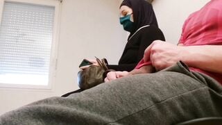 Pervert doctor slips a concealed camera into his waiting room, this muslim thot will be caught red-handed with empty French ball