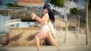 Peachy Beach Pt two, 3D Anime Bikini Maid, Hibiki, gets banged! inside the mouth, between huge titties and tight twat!
