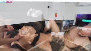 SUGARBABESTV : Greek long jugs dark haired dreams for group sex