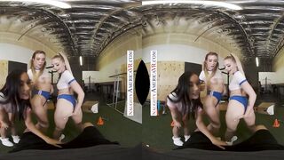 Personal coach gets lucky with his 3 Bae, adorable college clients Aiden Ashley, Jazmin Luv, and Lily Larimar!