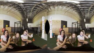 Personal coach gets lucky with his 3 Bae, adorable college clients Aiden Ashley, Jazmin Luv, and Lily Larimar!