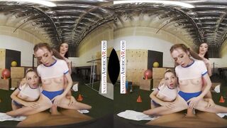 Personal coach gets lucky with his 3 Bae, adorable college clients Aiden Ashley, Jazmin Luv, and Lily Larimar!