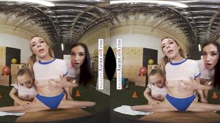 Personal coach gets lucky with his 3 Bae, adorable college clients Aiden Ashley, Jazmin Luv, and Lily Larimar!