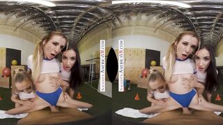 Personal coach gets lucky with his 3 Bae, adorable college clients Aiden Ashley, Jazmin Luv, and Lily Larimar!