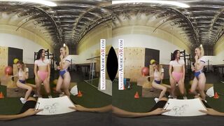Personal coach gets lucky with his 3 Bae, adorable college clients Aiden Ashley, Jazmin Luv, and Lily Larimar!