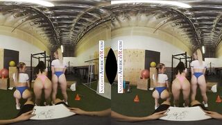 Personal coach gets lucky with his 3 Bae, adorable college clients Aiden Ashley, Jazmin Luv, and Lily Larimar!