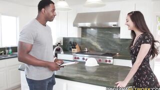 Eliza Ibarra Reaches Multiple Orgasm On Contractor's Huge African Penis