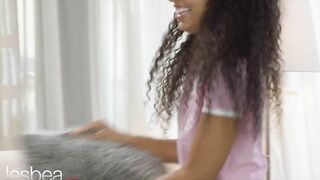 Lesbea African chick Romy Indy romantic sex with adorable huge melons Czech 18
