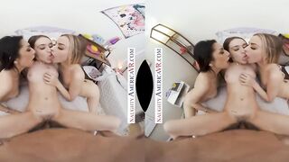 Erotic America - The girls decide to got sensual inside their dorm room and they are inside for a surprise!