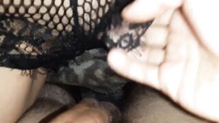 I love getting under the sheets to suck my boyfriend's cock - Vaginal sex