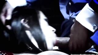 Carmella Bing dungeon submission rubber and stocking big titted cougar