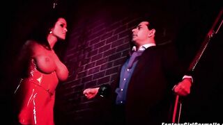 Carmella Bing dungeon submission rubber and stocking big titted cougar
