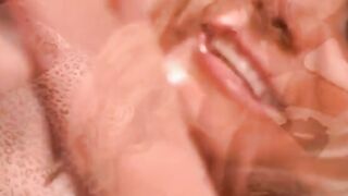 Blondes brush each other's huge tits and pink cunts