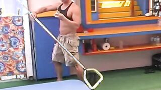 Lusty Goddess gets her vagina fucked by a long pole after a nice blowie
