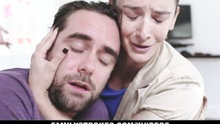 Family Grind - Blonde Hottie Mounts Her Stepbrothers Dick And Goes For An Orgasmic Penis Riding