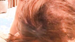 Dick blowing dark haired with a pretty rack loves to feel a long penis inside her slit