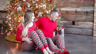 Daughter Has Christmas Morning Sex with Her Long Penis Daddy