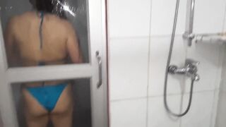 THE SEXUAL milf HOTTIE SHOWS HER SOAK FOOT WHEN GETTING OUT OF THE SAUNA
