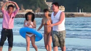 Huge Dick Pickup on the Beach - Bikini Gal gets Turned On and Jizzes and Ejaculates