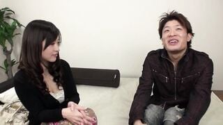 Beautifull Japanese unshaved teenie(teenagers+) has pretty slow sex with stranger with huge penis-with vibrators