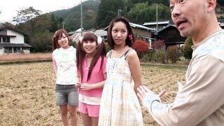 Perfect japanese barely legal got their bushy pussys banged! by group sex at daddy's house!