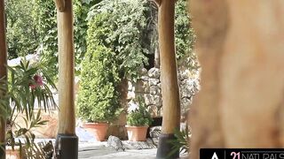 21 NATURALS - Turned On Macy Dig Passionate Sex Outdoor Into The Garden And Gets Sprayed With Cum