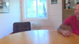 Married woman fucks with two employees and does the best squirt meeting into a porn sex tape