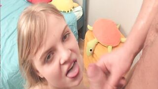 Banged My Butt! Shy 18 gets double inside her tight booty look how it gapes!